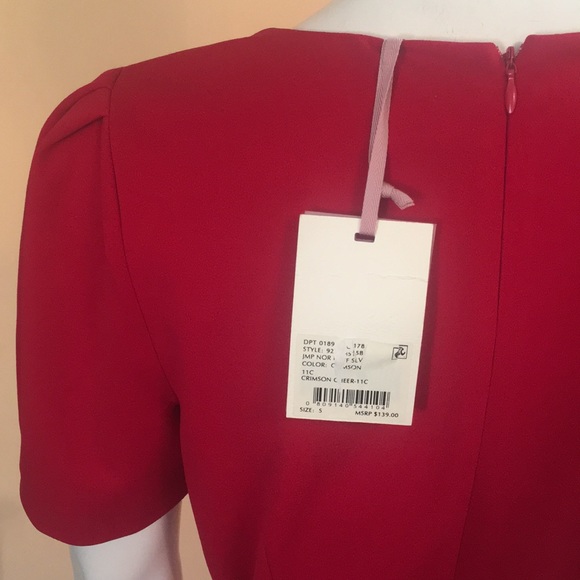 Alex Marie red short sleeves, square neck  Jumpsuit/Romper square neck size S - Picture 10 of 14